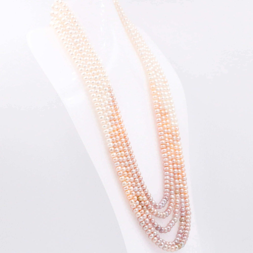 Traditional Indian Multi Strand Necklace with Pearls
