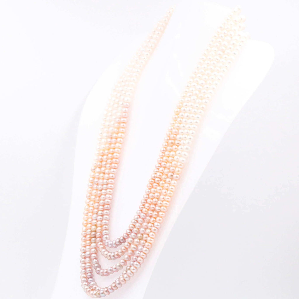 Handmade Layered Necklace with Pearls