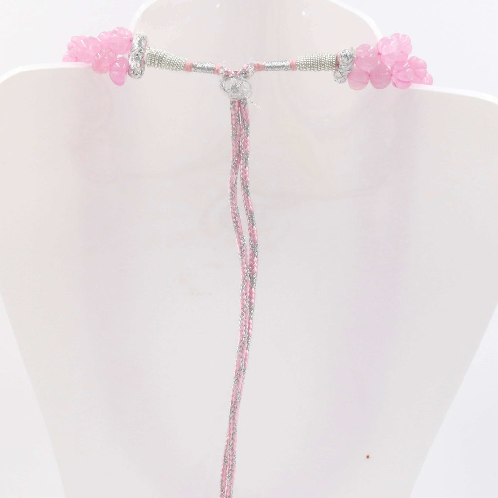 Pink Quartz Jewelry with Indian Sarafa Design