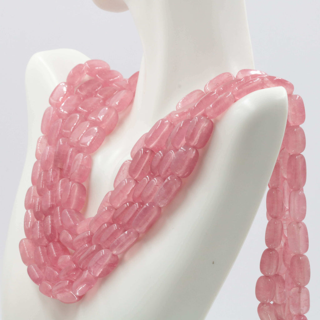 Beaded Peach Quartz Jewelry: Natural Stone Beauty