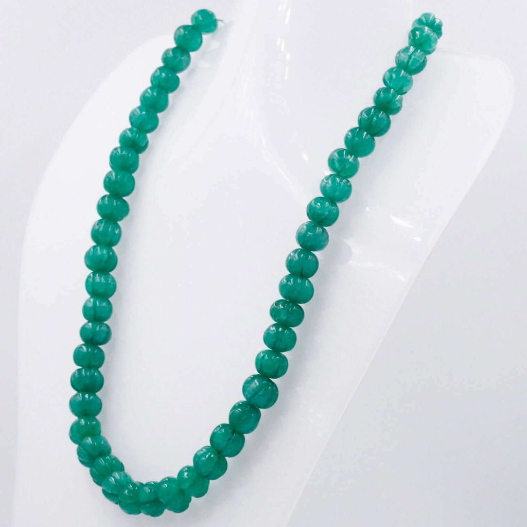 Handmade Emerald Beaded Necklace - Indian Style Jewelry