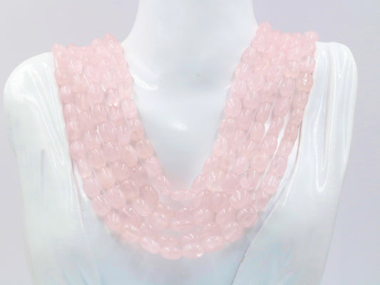 Natural Rose Quartz Beaded Necklace
