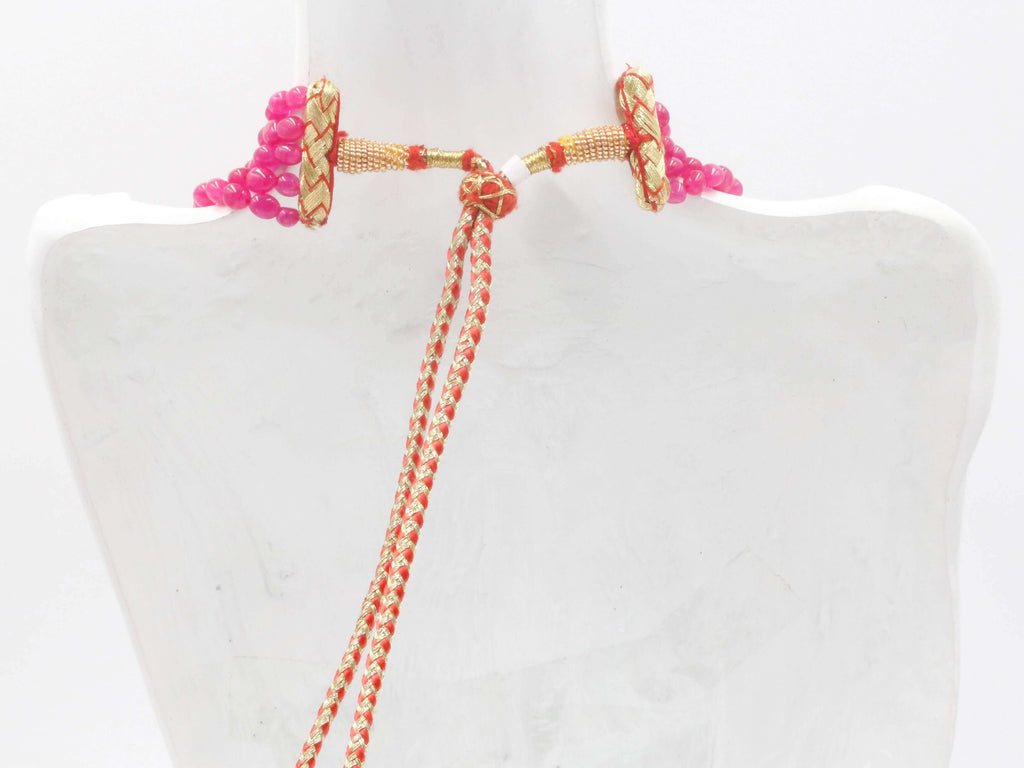 Natural Pink Quartz Necklace: Gemstone Detail