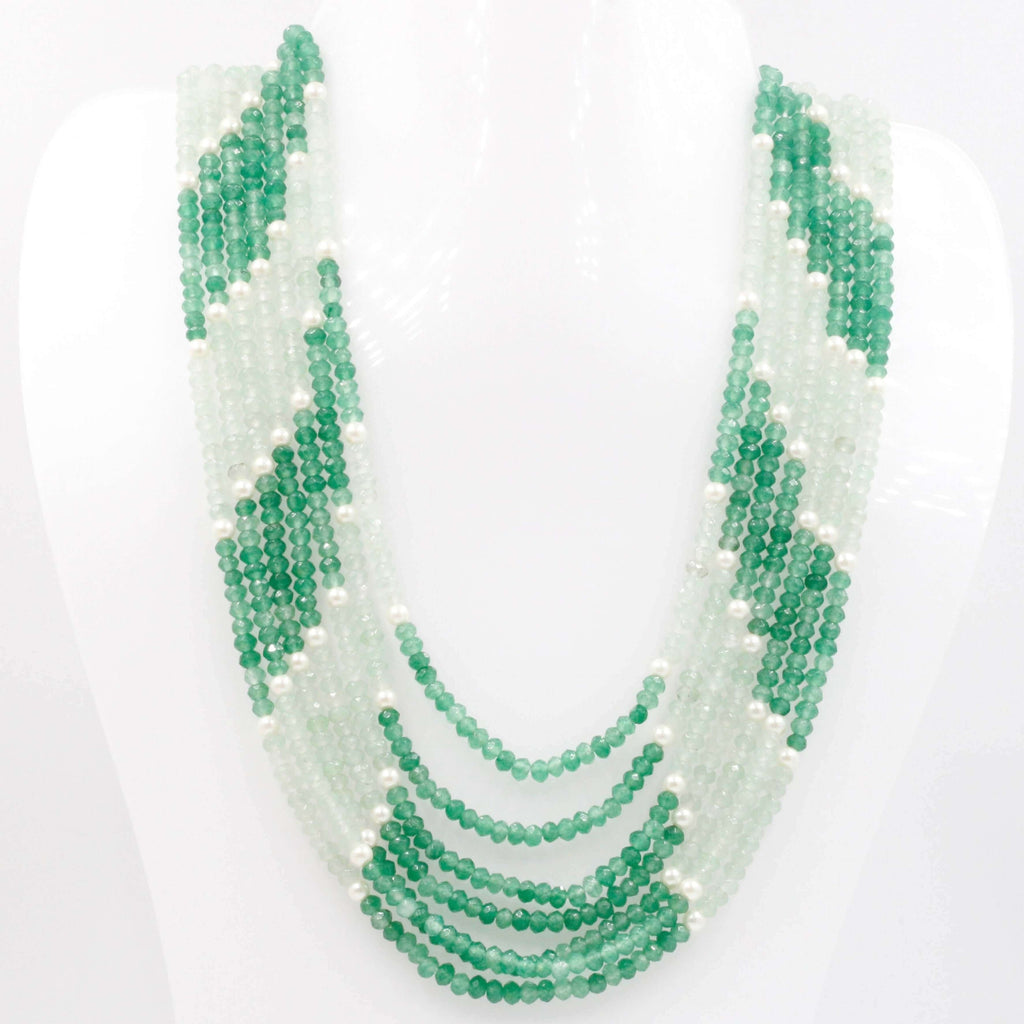 Natural Green Quartz Long Necklace