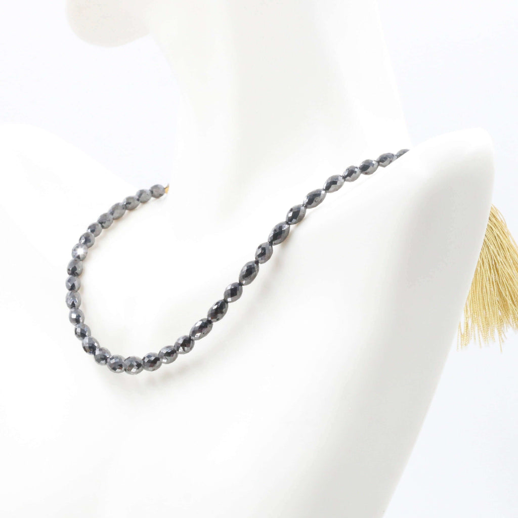 "Crafting DIY Necklace with Faceted Black Diamond Jewelry "