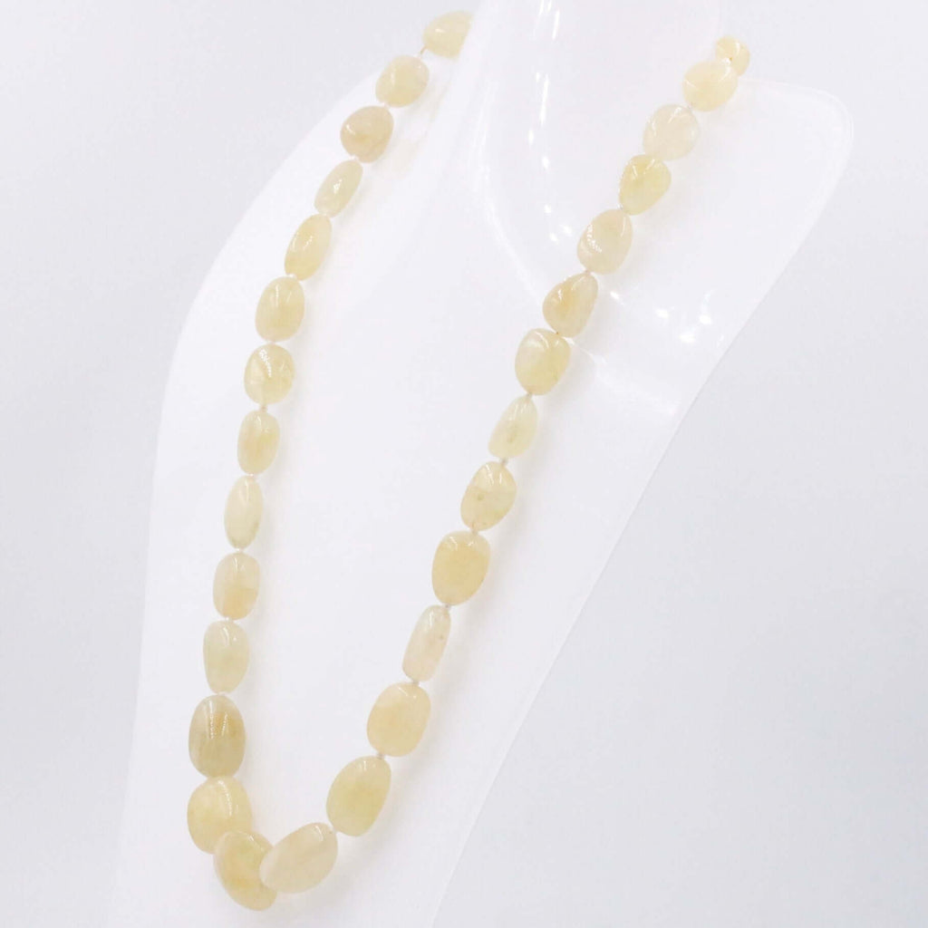 Long Heliodor Beaded Necklace: Sunshine Glow