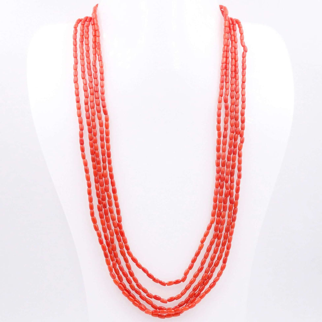 Layered Orange Coral Necklace Perfect for Special Occasions