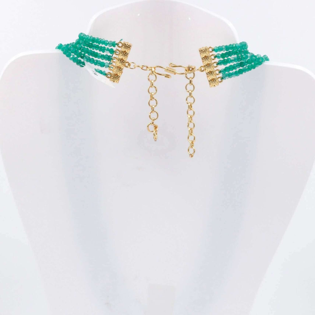 Indian Emerald Bead Necklace Design