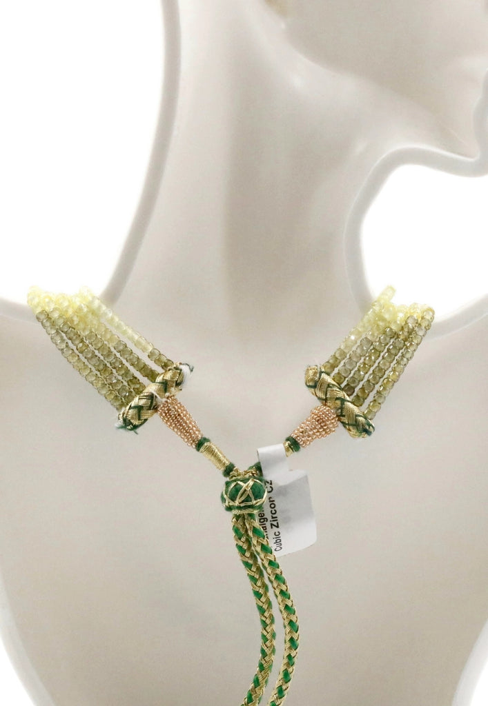Colorful beaded CZ necklace, perfect for stylish looks