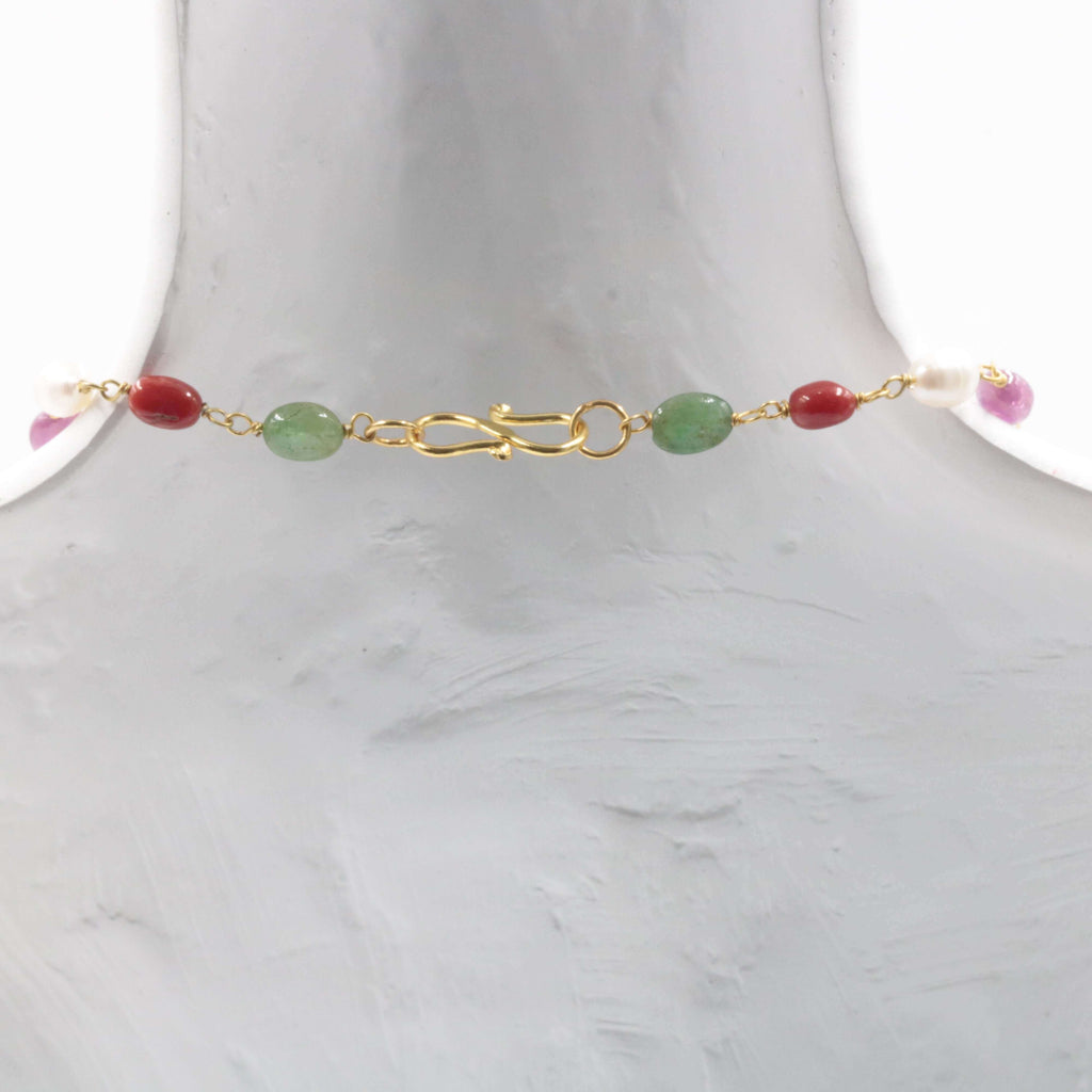 Natural Navratna 9 Gems Necklace Design Collection