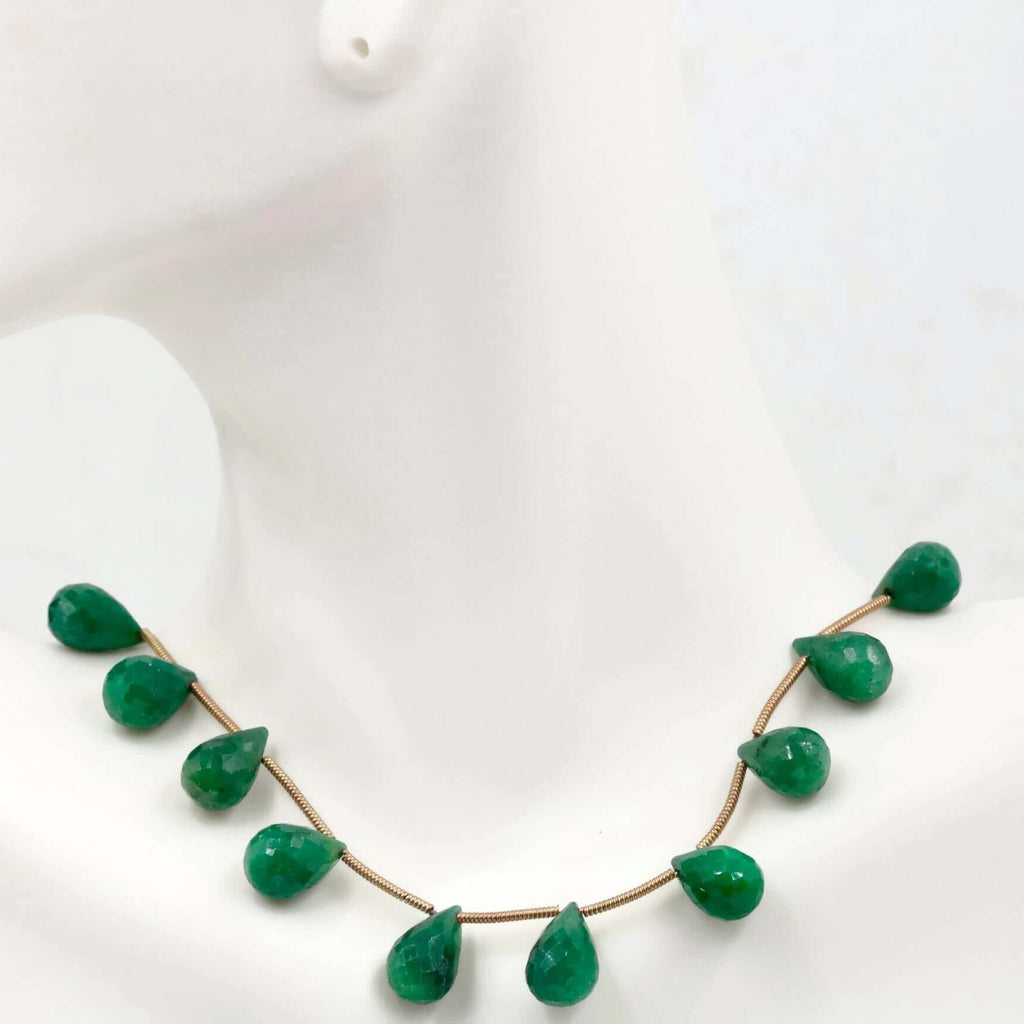 Craft Handmade DIY Necklace with Emeralds from us