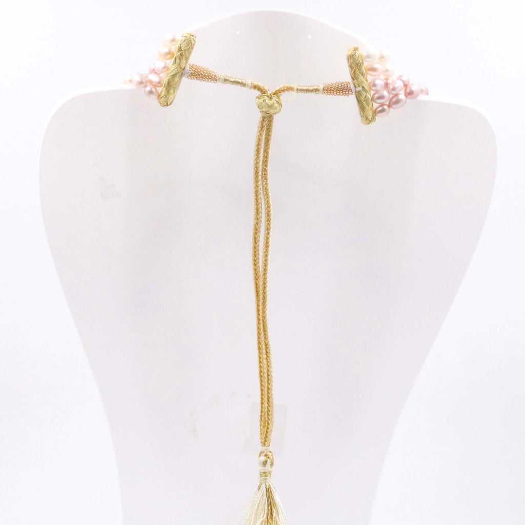 Traditional Indian Multi Strand Necklace with Shaded Pearls