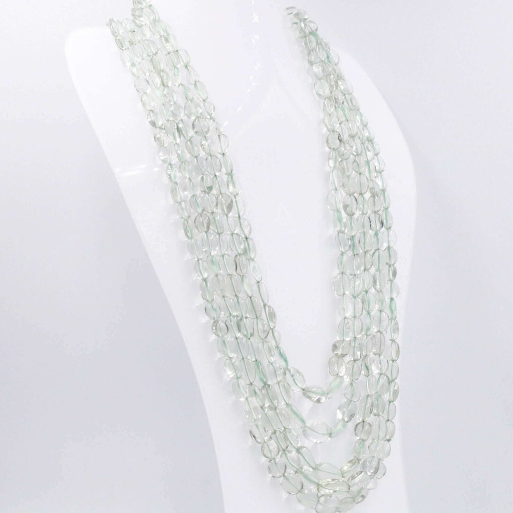 Layered Green Amethyst Necklace for Indian Dress