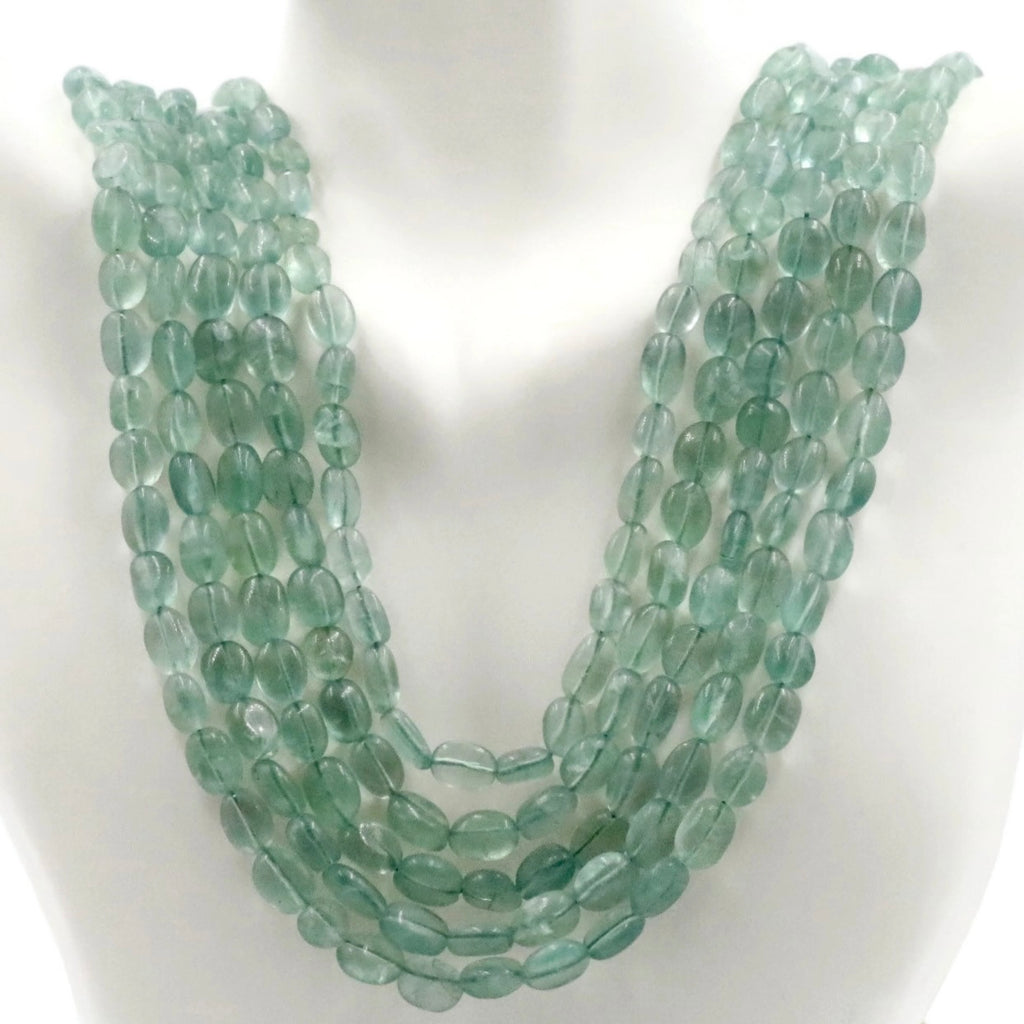 Natural emerald beaded necklace, genuine gemstone