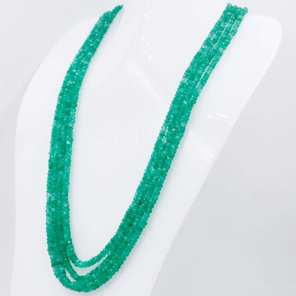 Natural Emerald Beaded Indian Necklace Design