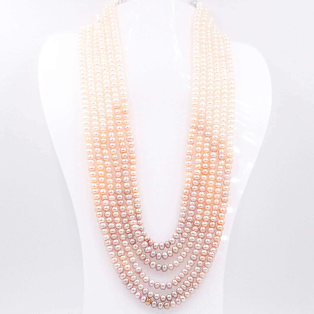 Freshwater Pearl Necklace with Indian Design