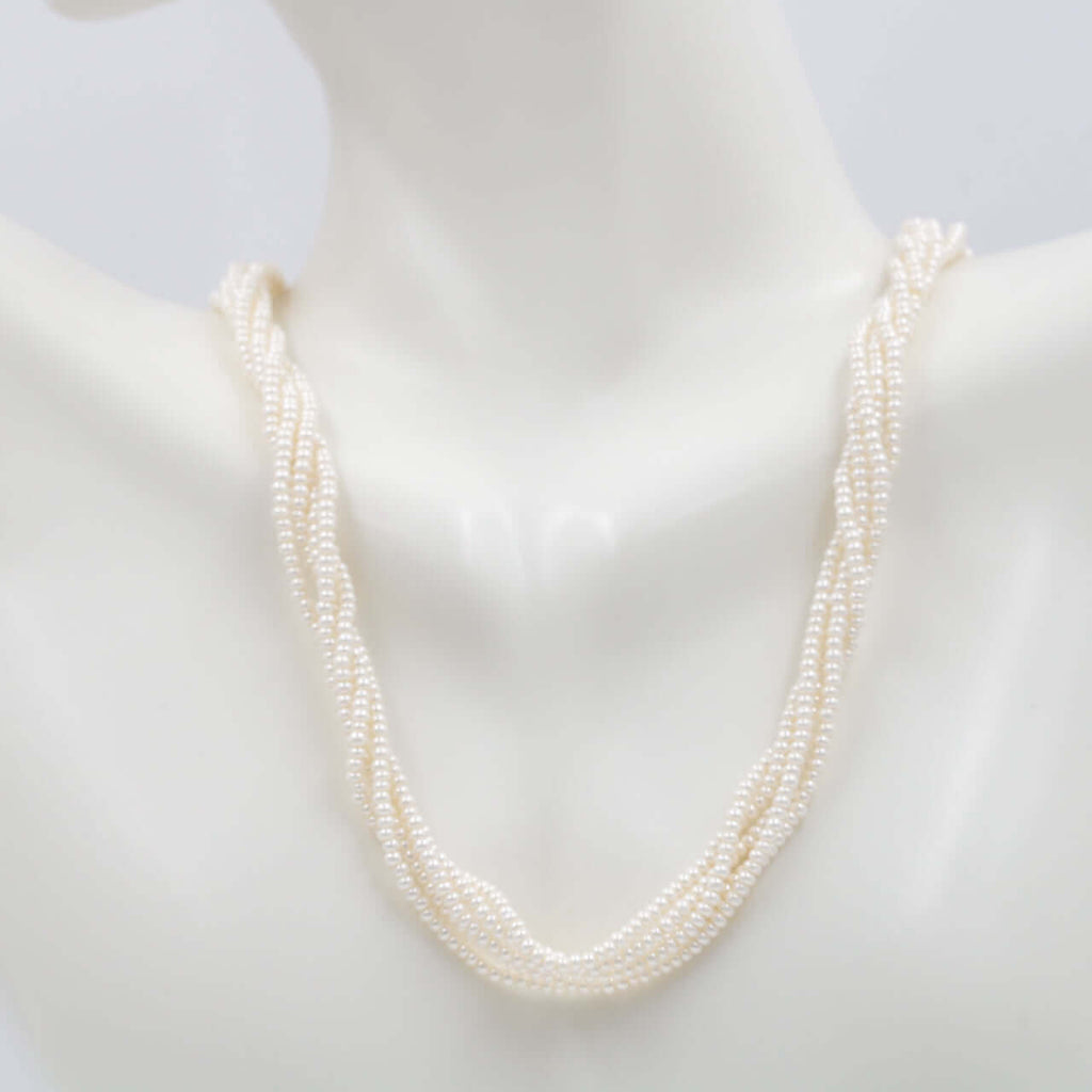 Gatsby Styled Faux Pearl Necklace with Multi Strands