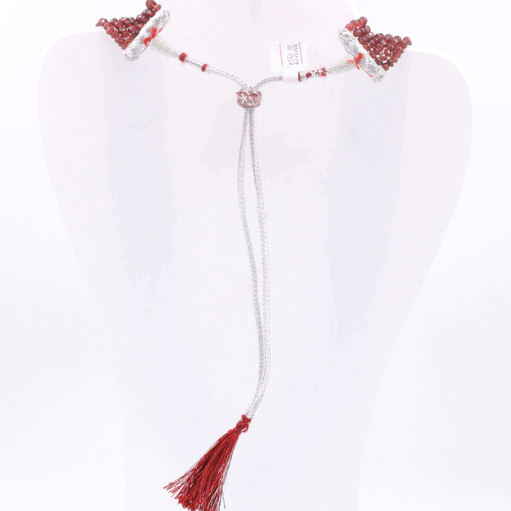 High Quality Natural Red Garnet Necklace - Indian Sarafa Design
