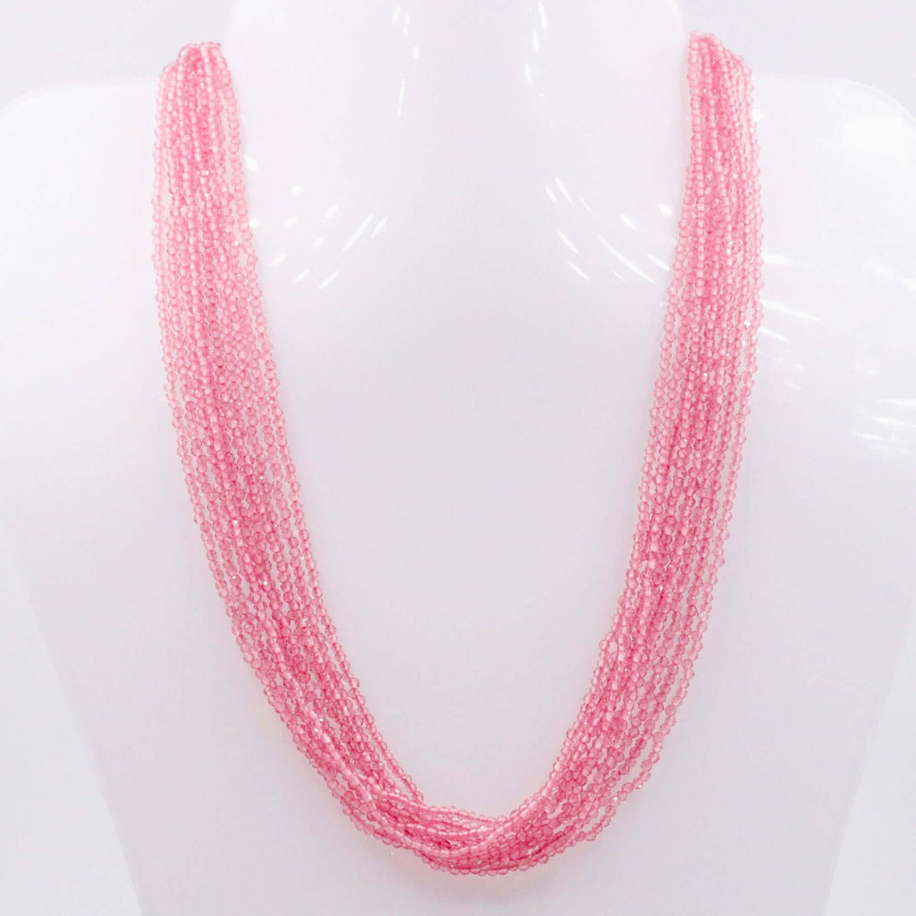 Long & Layered Cubic Zirconia Necklace with Indian Sarafa Style