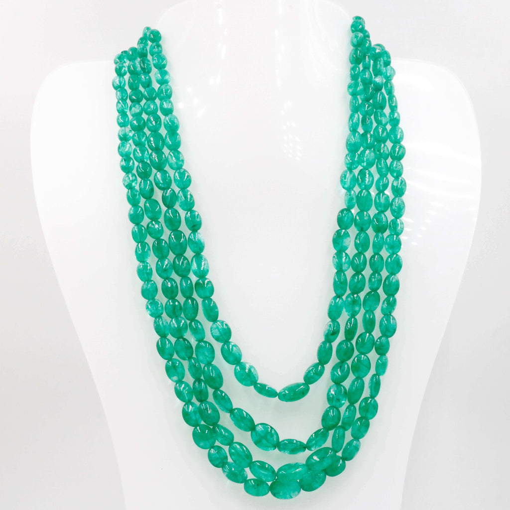 Indian Style Necklace featuring Natural Emeralds