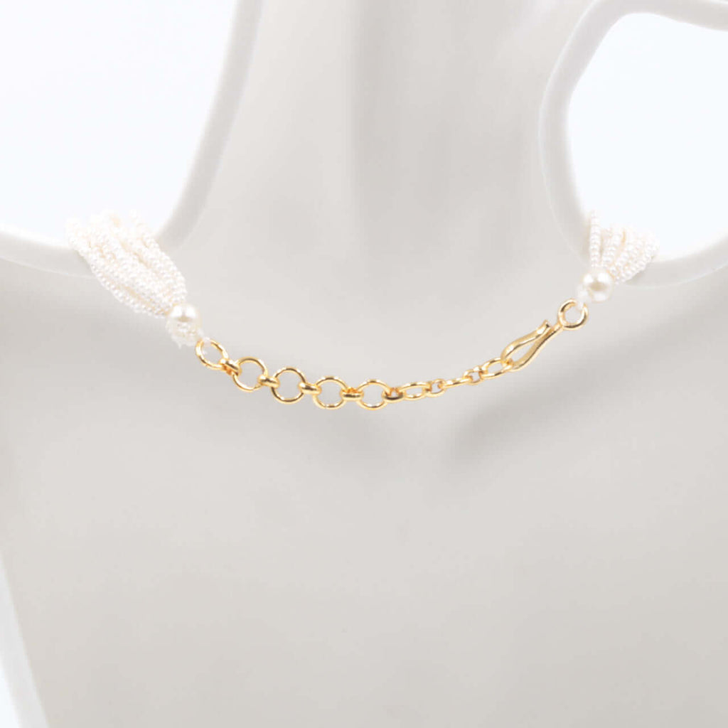 Trendy Faux White Pearl Necklace with Layers Collection