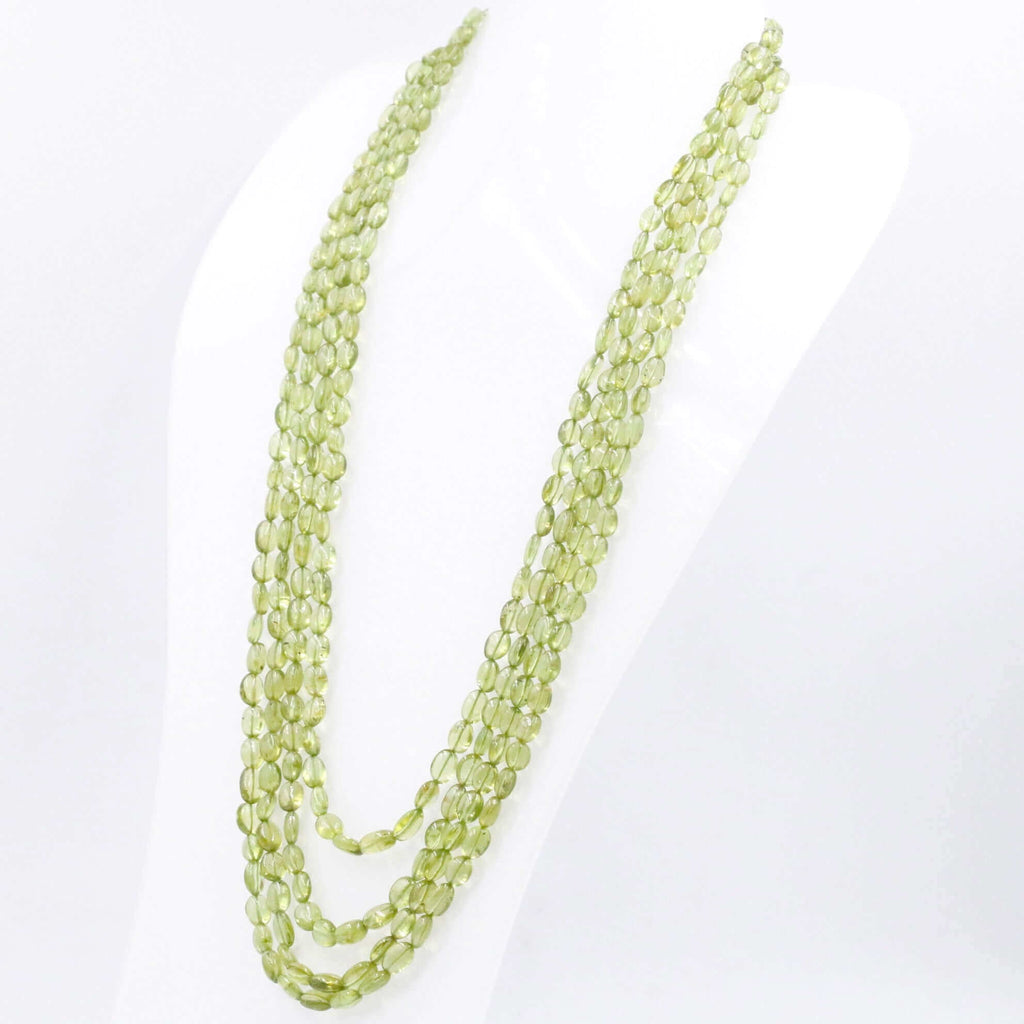 Handcrafted Green Necklace with Natural Peridot and Layered Gemstones in Sarafa Style
