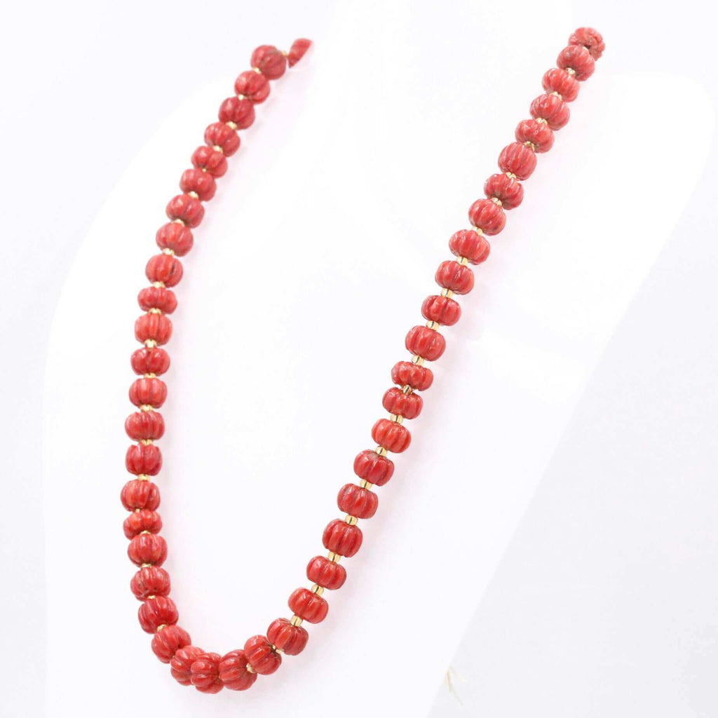 Natural Red Coral Necklace for Red Dress