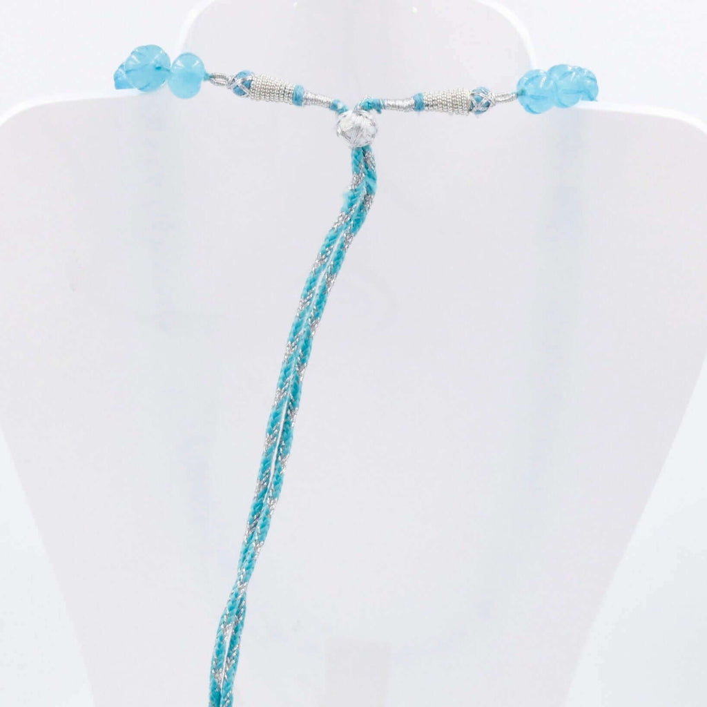 Natural Blue Quartz Necklace Collection with Indian Sarafa