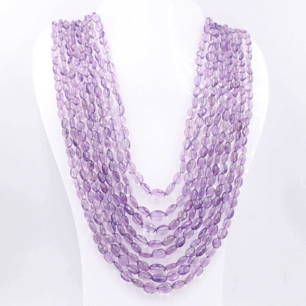 Long & Layered Natural Amethyst Indian Necklace