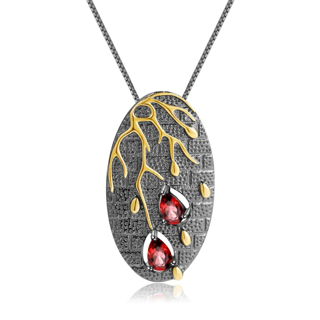 Sterling Silver Necklace Tree Statement Pendant 