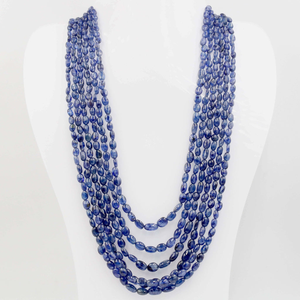 Beaded Sapphire Necklace for Elegant Style