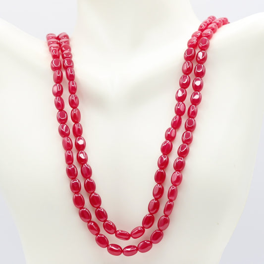 Ruby Lab Grown Corundum Necklace