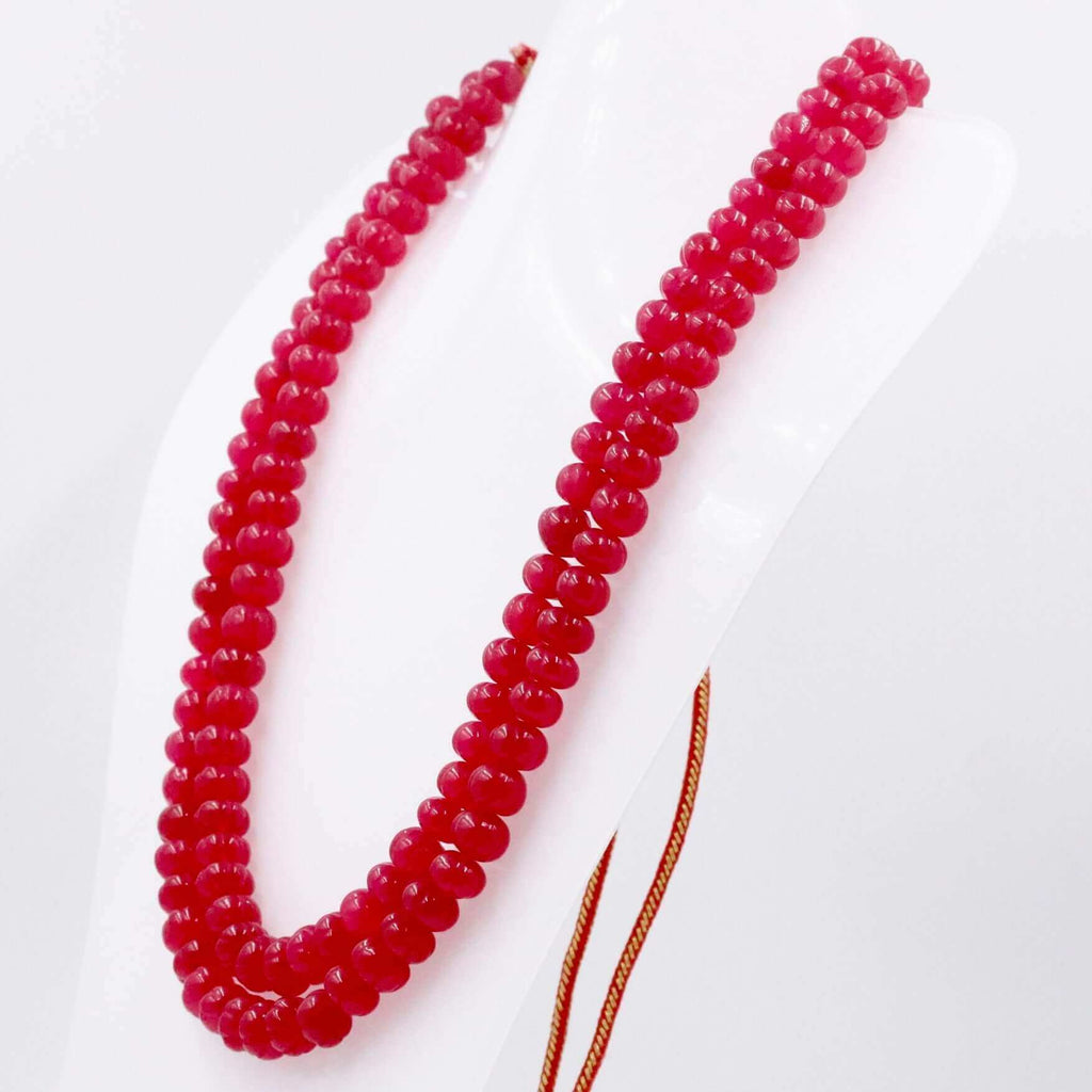 Faceted Ruby Beads Necklace for Rich Texture