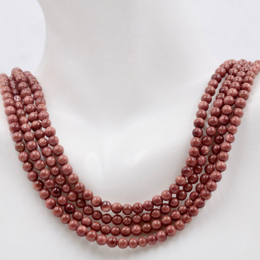 Natural Goldstone Sandstone Beads