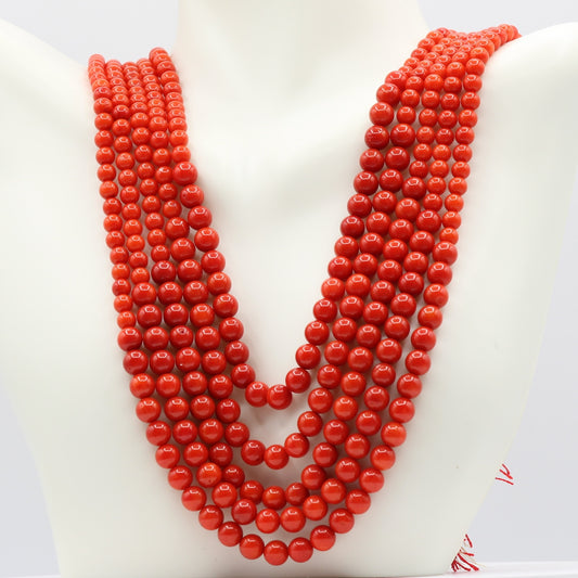 natural Taiwan coral necklace - Elegant Layered Design
