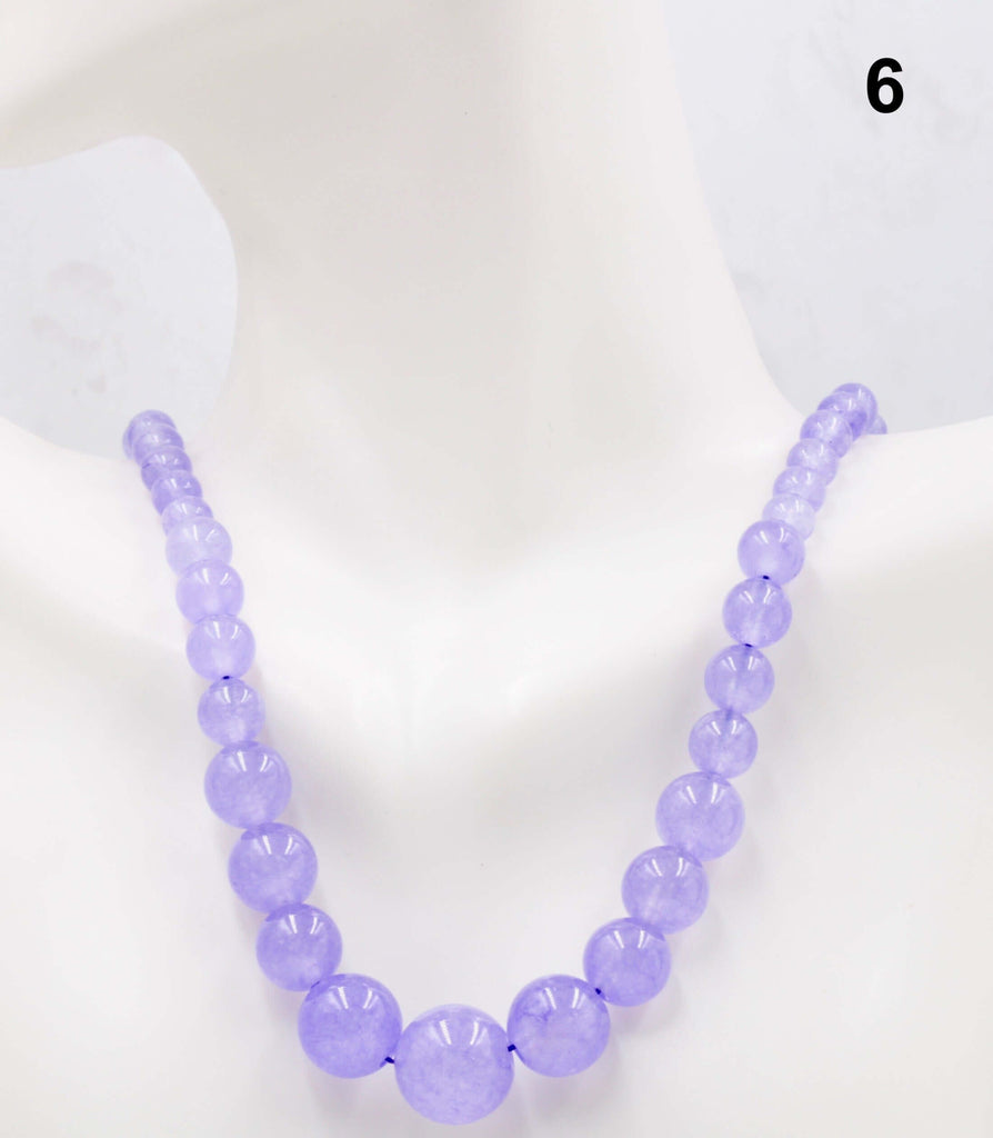 Purple Quartzite Beads Necklace: Indian Jewelry