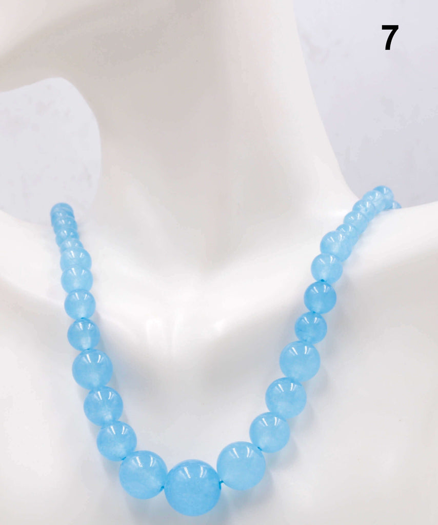 Beaded Blue Quartzite Jewelry: Polished Gemstone Beauty