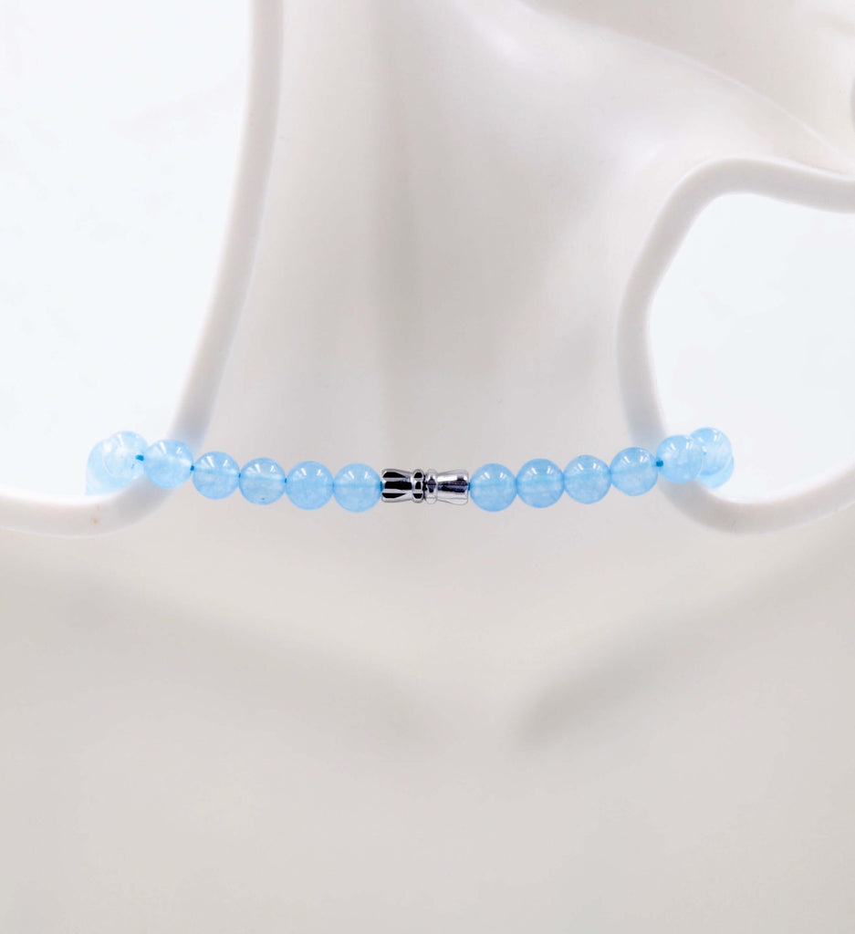 Blue Quartzite Beads Necklace: Indian Jewelry