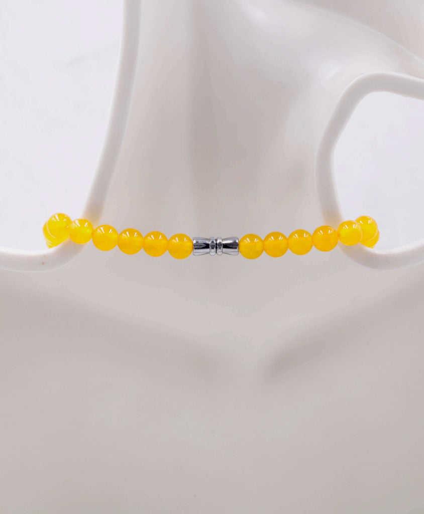 Polished Beads Yellow Quartzite Necklace: Genuine Appeal