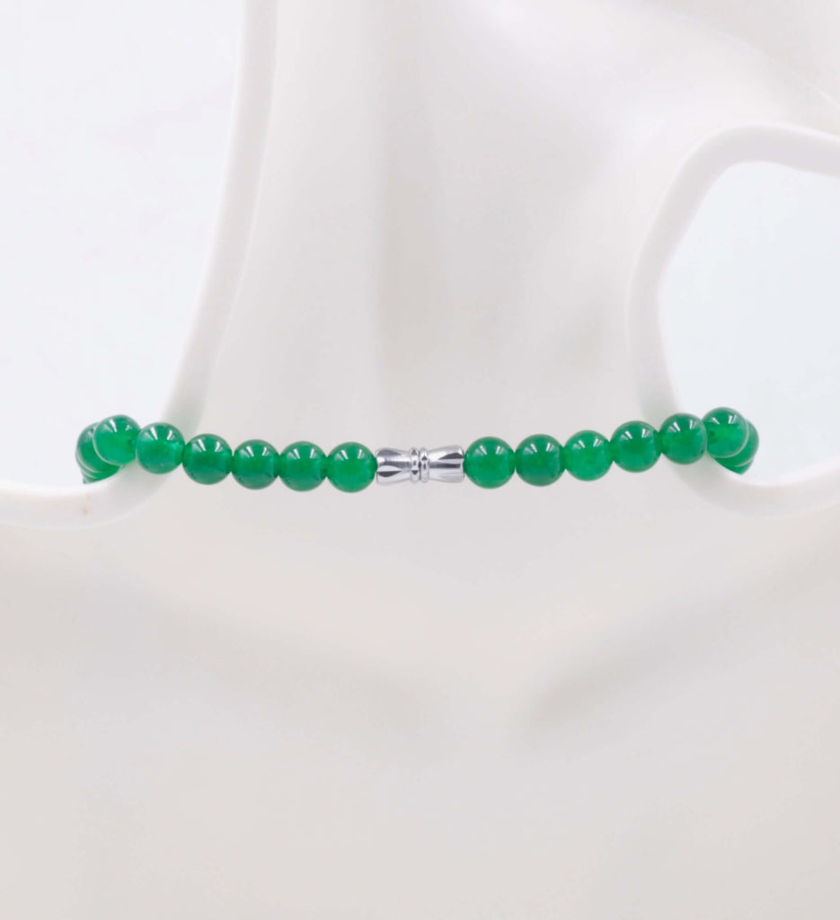 Beaded Green Quartzite Jewelry: Natural Gemstone Charm
