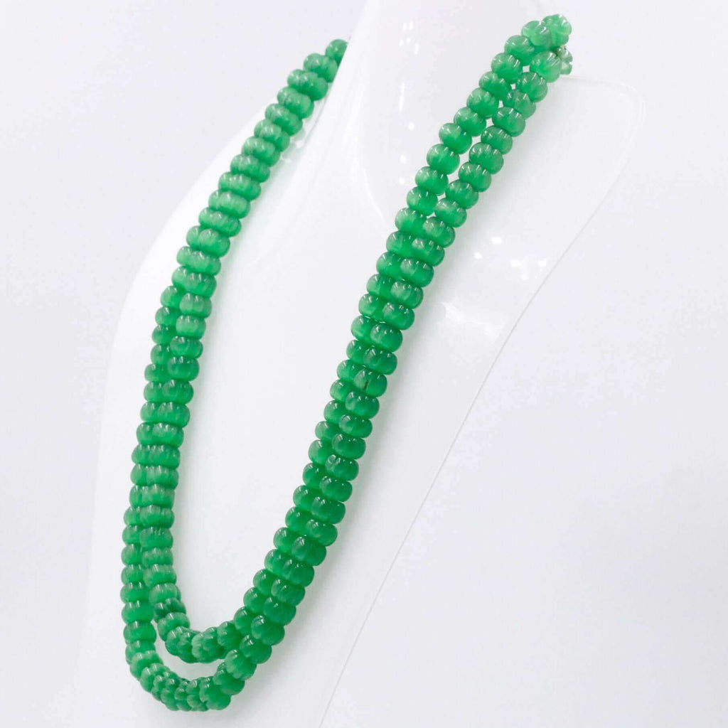Long & Layered Green Quartz Necklace for Indian Traditional Dress