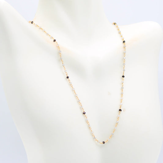 Black & White Diamond - 22CT Gold Necklace - Taj Mahal Gems