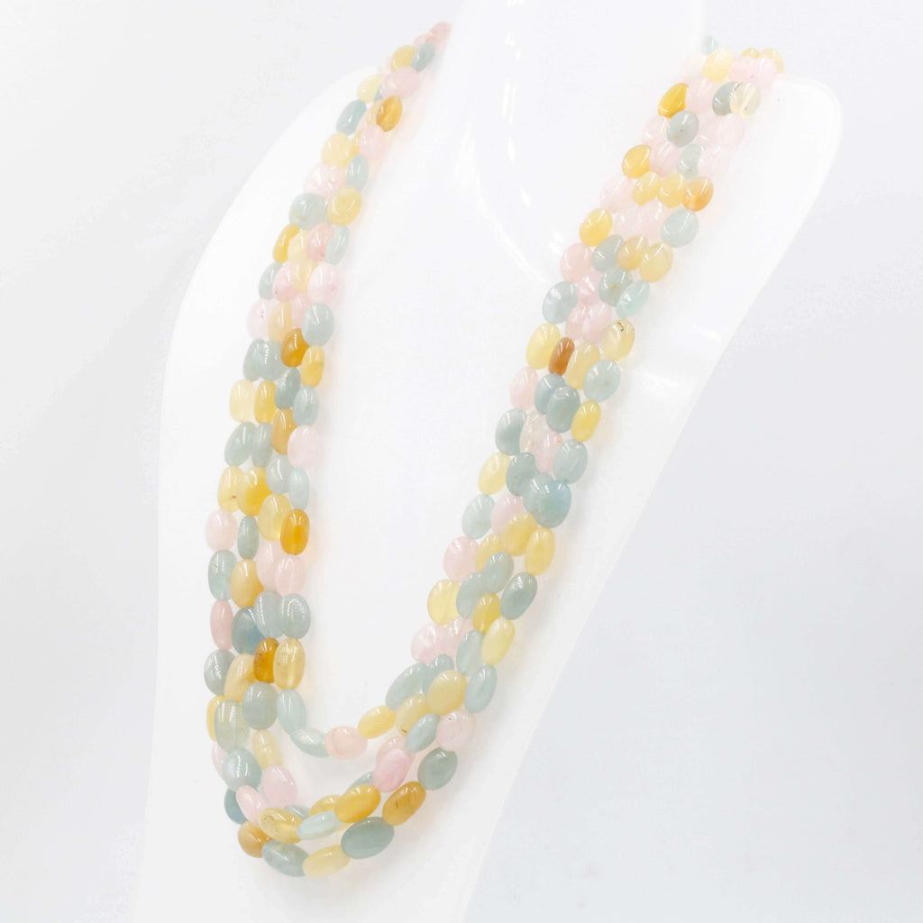 Colorful Gemstones Long & Layered Necklace Design