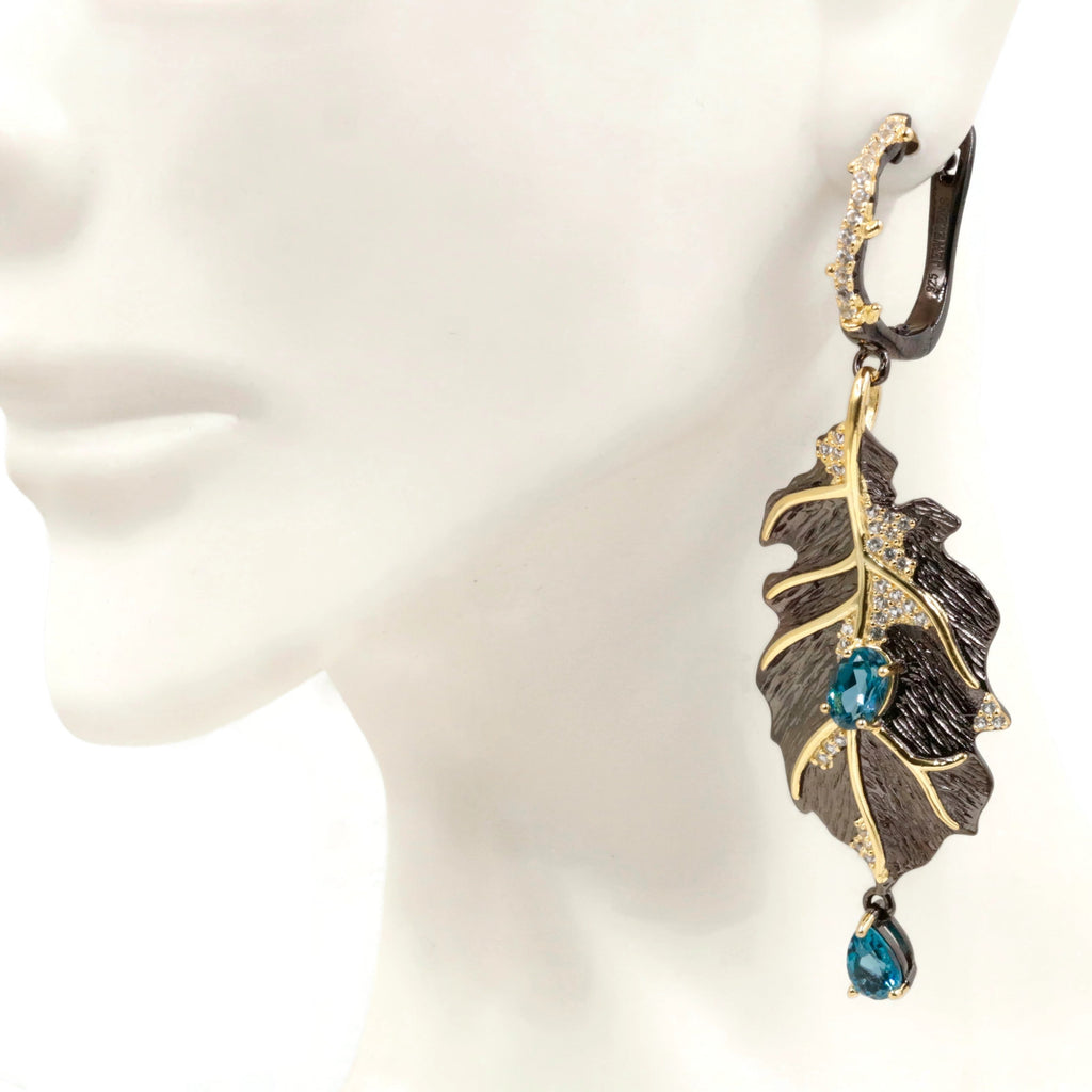 Gold Plated Topaz Earring