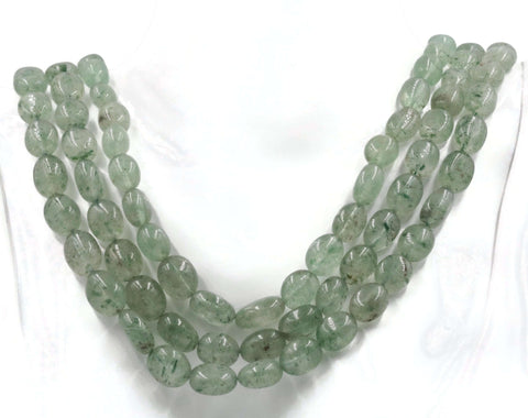 Aventurine Quartz 3 Strand Necklace