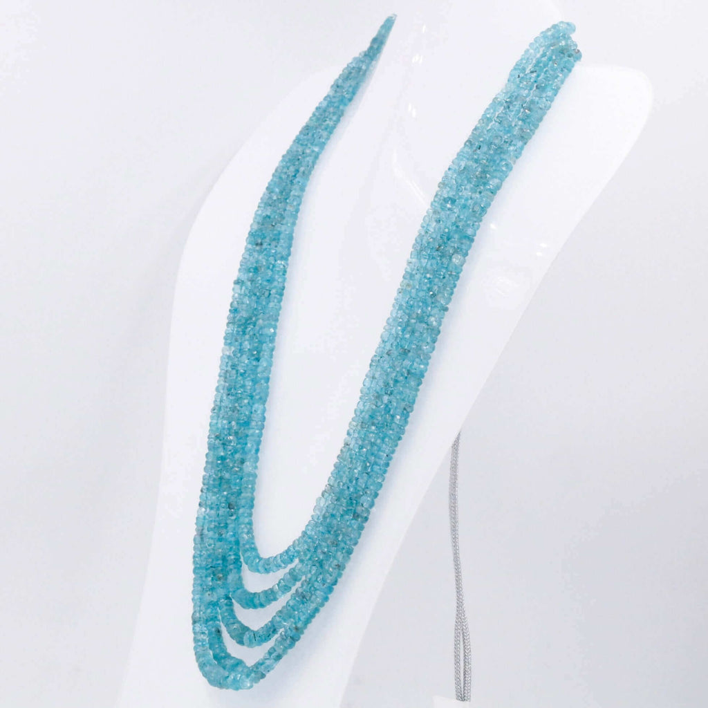Blue Jewelry - Long & Layered Natural Apatite Necklace