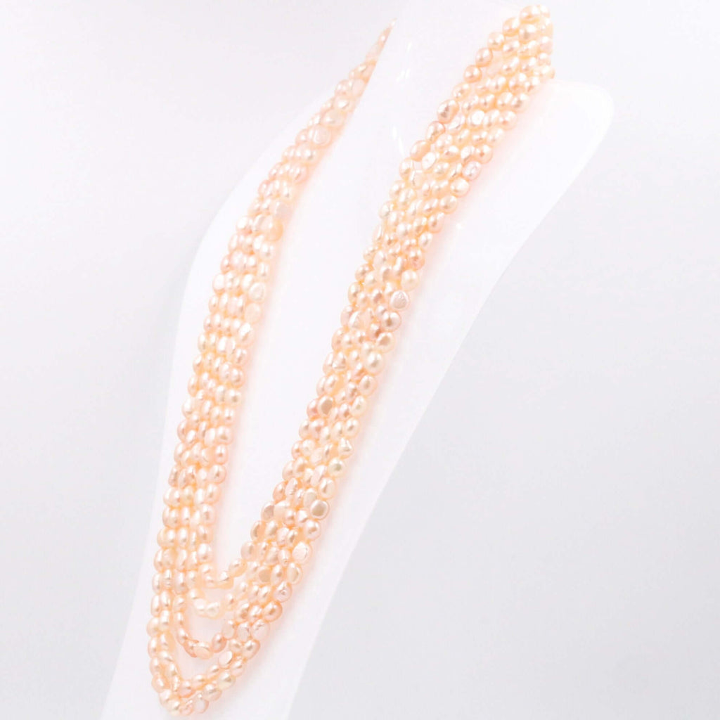 Handmade Layered Necklace with Fresh Water Pearls