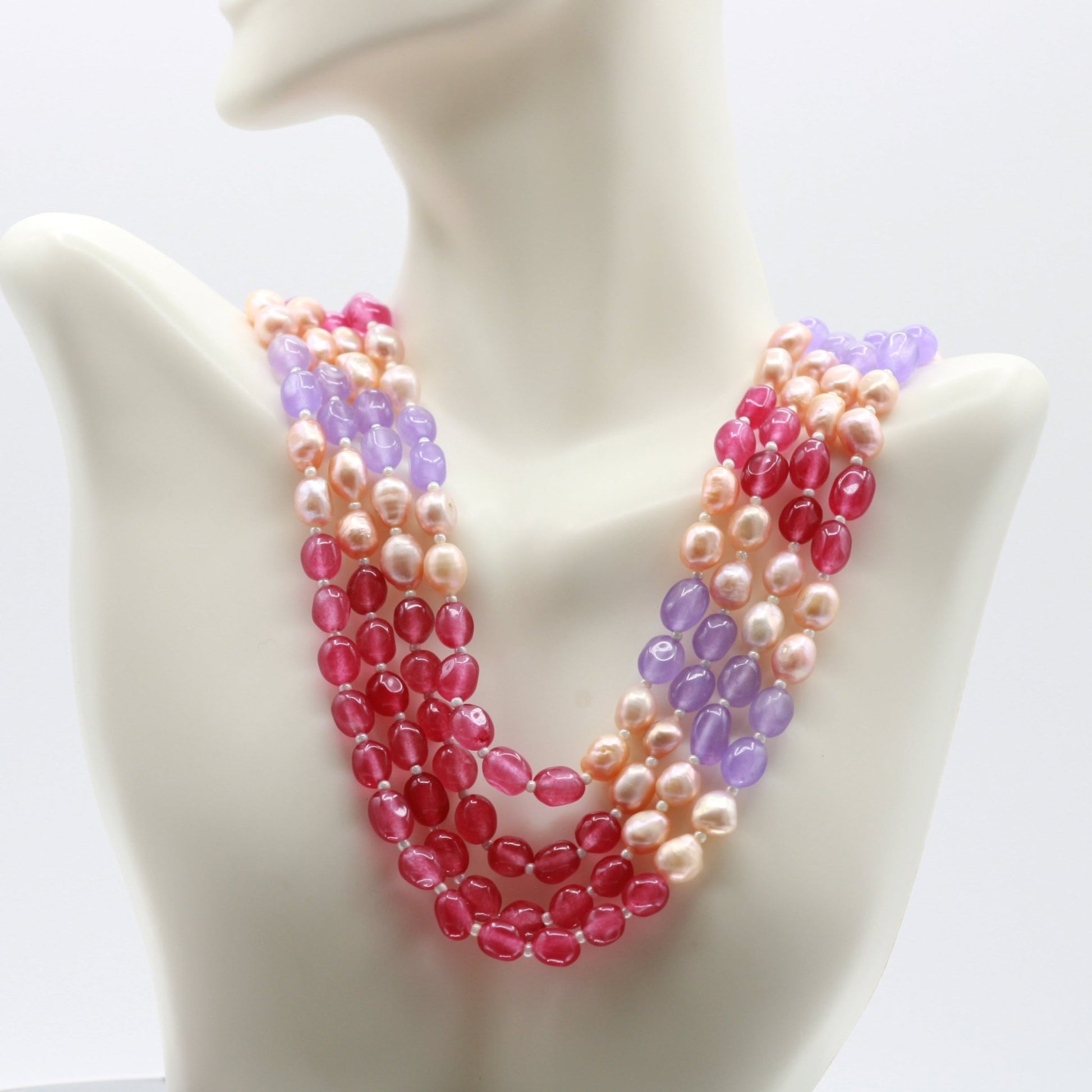 Multi Color Jade Necklace - Taj Mahal Gems