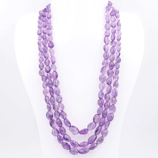 Amethyst Beaded Necklace - Taj Mahal Gems
