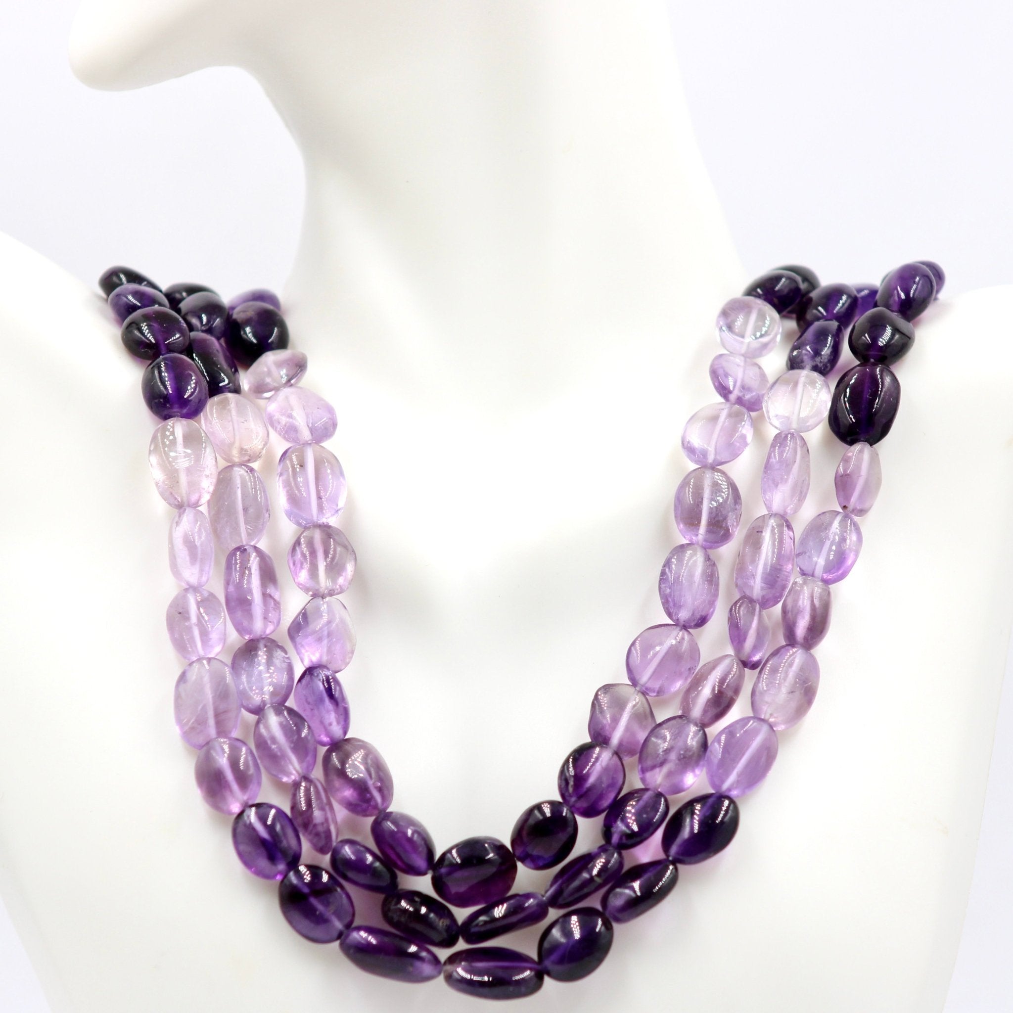 Amethyst Beaded Necklace - Taj Mahal Gems